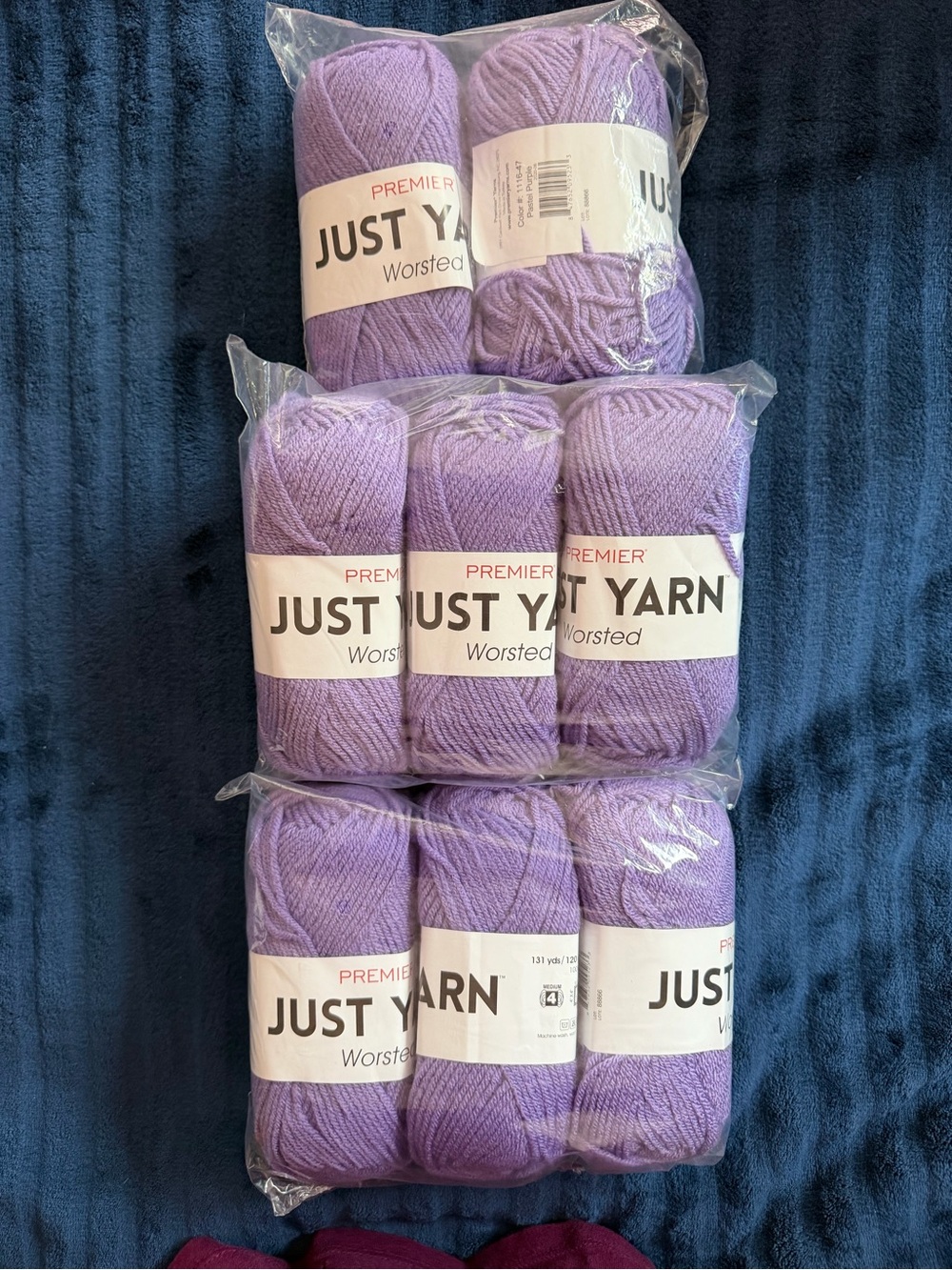 Premier Just Yarn Worsted Weight Yarn - in Pastel Purple